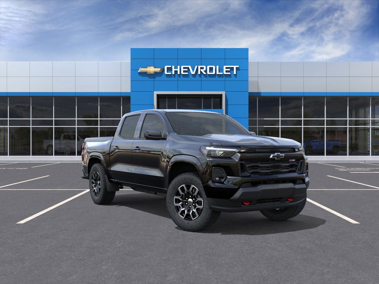 2026 Chevrolet Colorado Z71 in Black — front three-quarter view