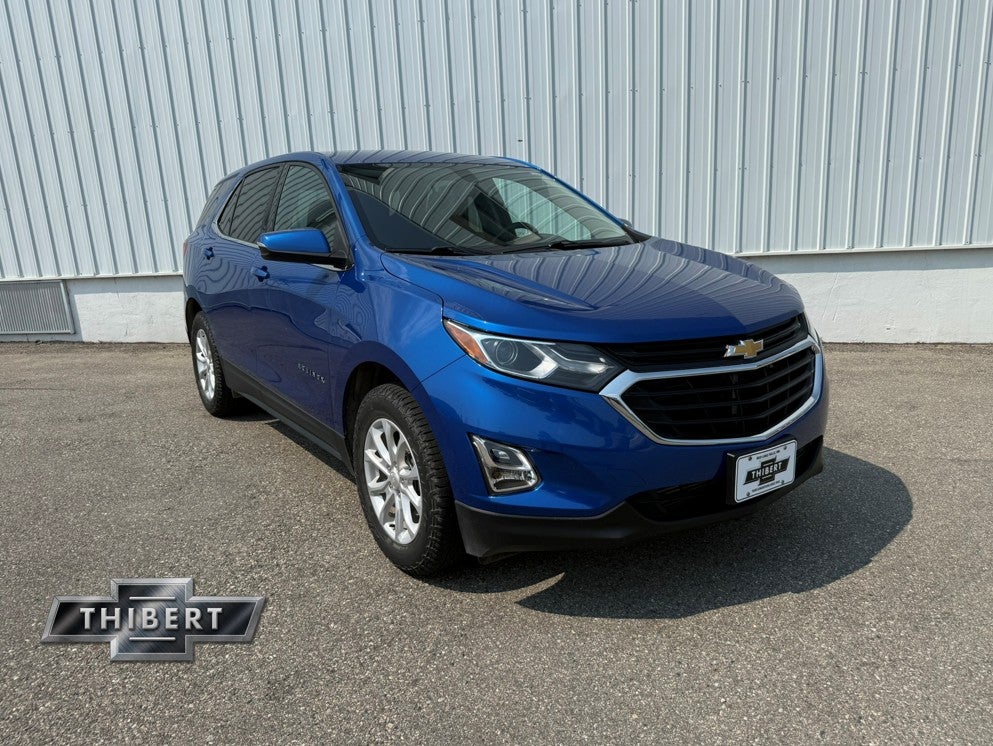 2019 Chevrolet Equinox LT in Kinetic Blue Metallic — front three-quarter view